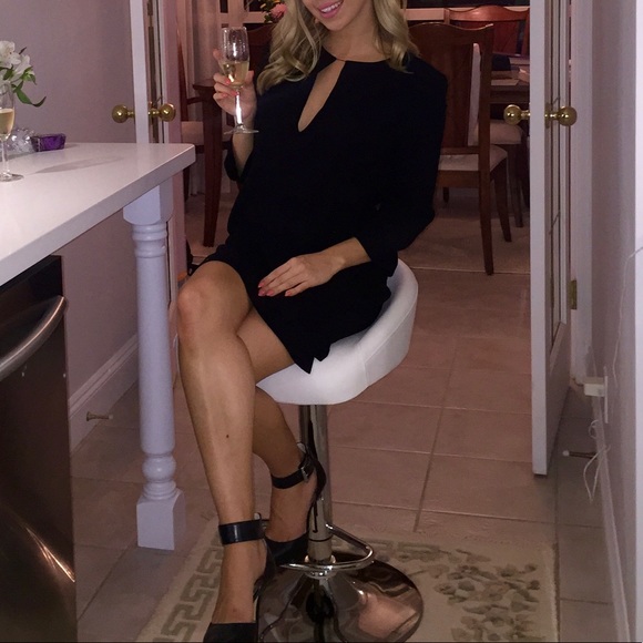 Aritzia T.Babaton Black Peephole Formal Dress - Picture 2 of 8